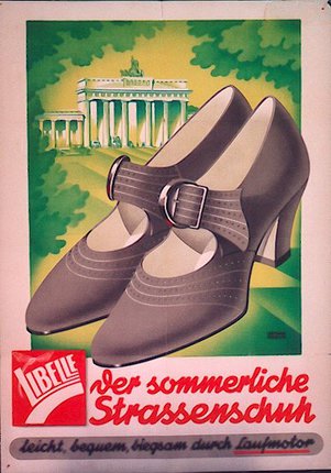 a poster with a pair of shoes