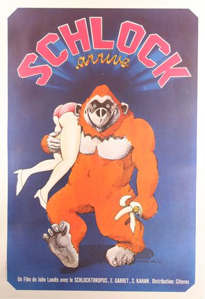 a poster of a monkey holding a girl