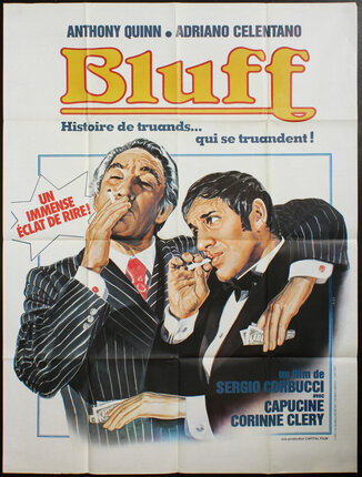 a movie poster of two men smoking