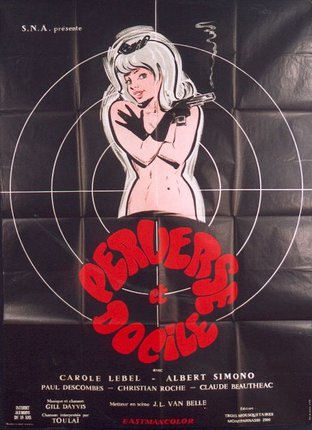 a poster of a woman holding a gun