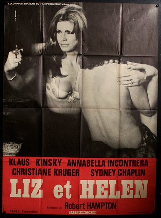 a movie poster of a woman holding a knife
