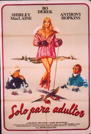 a poster of a woman on skis