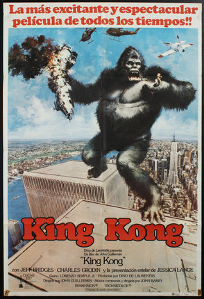 a movie poster of a gorilla holding a gun