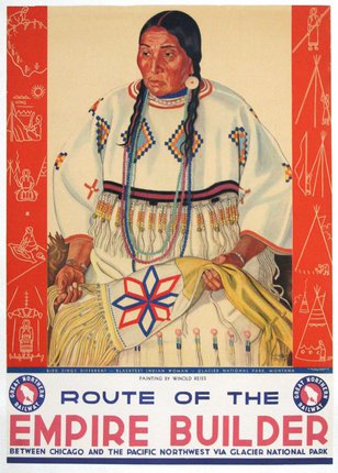 a poster of a woman in a traditional dress