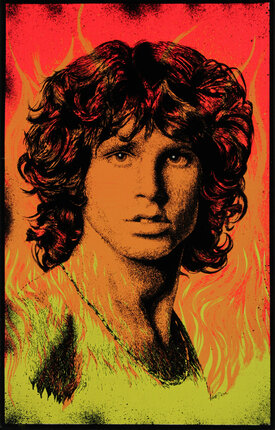 a portrait of a man with long hair