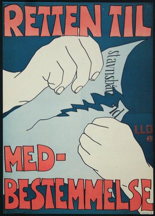 a poster with hands cutting a piece of paper
