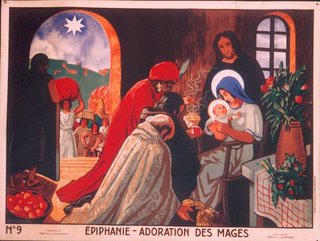 a painting of a nativity scene