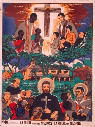a poster of a religious group