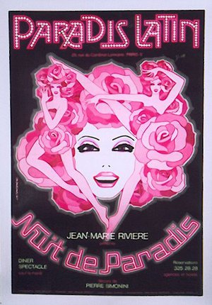 a poster with a woman's face and flowers