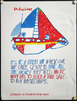 a poster with a drawing of a ship