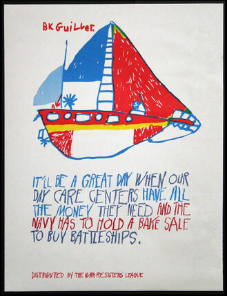 a poster with a drawing of a ship