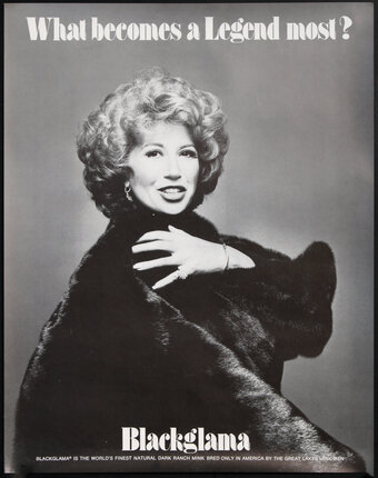 Beverly Sills with curly hair wearing a fur coat