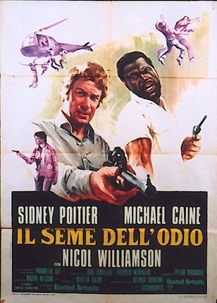a movie poster with a couple of men holding guns