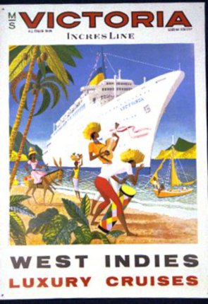 a poster of a cruise ship