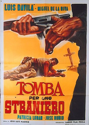 a movie poster of a man shooting a gun