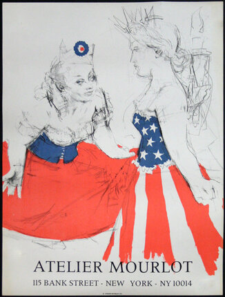 a poster of two women in dresses