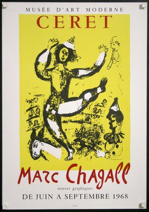 a poster with a man dancing