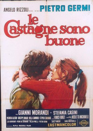 a movie poster with a man and woman hugging