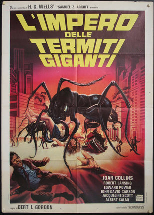 a movie poster with a giant spider