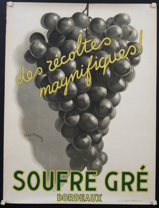 a poster of a bunch of grapes