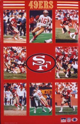 San Francisco 49ers (2) Original Vintage Poster Chisholm