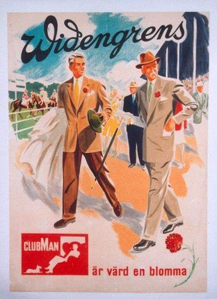 a poster of men walking in a race track
