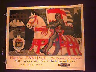 a poster of a knight riding a horse