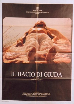 a poster of a man lying on a blanket