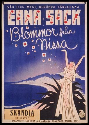 a poster of a woman dancing on a beach