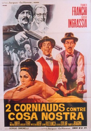 a movie poster with a group of men and a gun