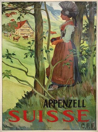 a poster of a woman standing in a forest