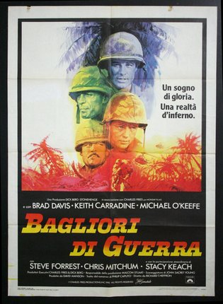 a movie poster with a group of men in helmets