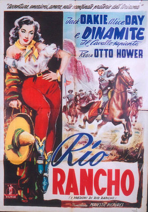 a poster of a cowboy and a woman