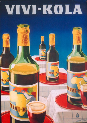 a poster of bottles of liquor