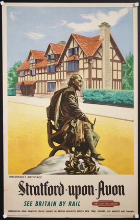 a poster of a man sitting on a stone