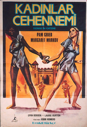 a movie poster with two women holding handcuffs
