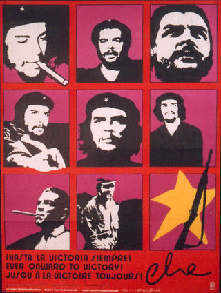 a poster with portraits of men