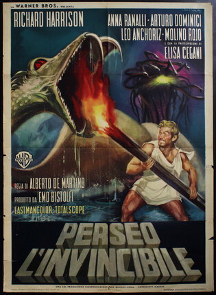 a movie poster with a man holding a torch