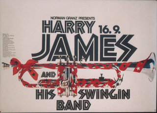a poster with a trumpet and text