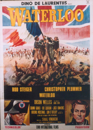 a movie poster with a flag and soldiers