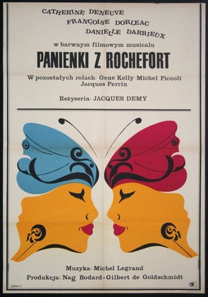 a poster of two women with colorful hair
