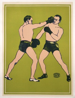 a poster of two boxers fighting