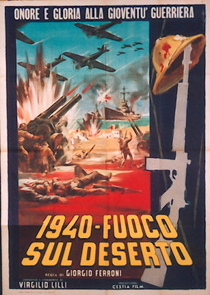 a poster of war with guns and soldiers