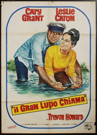 a poster of a man and a woman in water