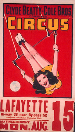 a poster of a woman on ropes