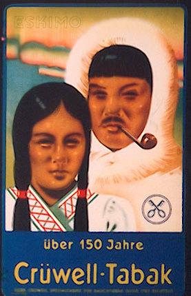 a man and woman with smoking pipe