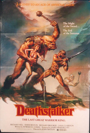 a movie poster of a man and a woman fighting with a sword