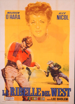 a movie poster with a man and woman shooting guns