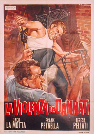 a movie poster of a man falling off a wheel