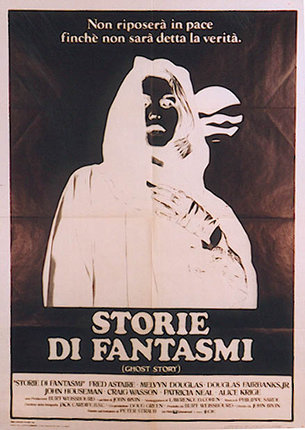 a poster with a person in a hood